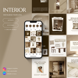 Interior Instagram Canva Templates Pack