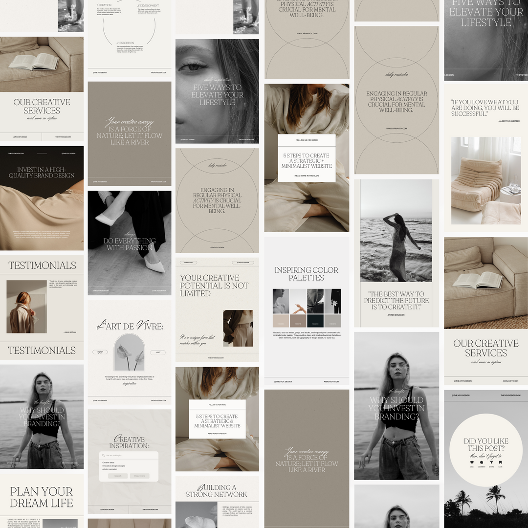 The Voy Shop - Squarespace and Canva Templates